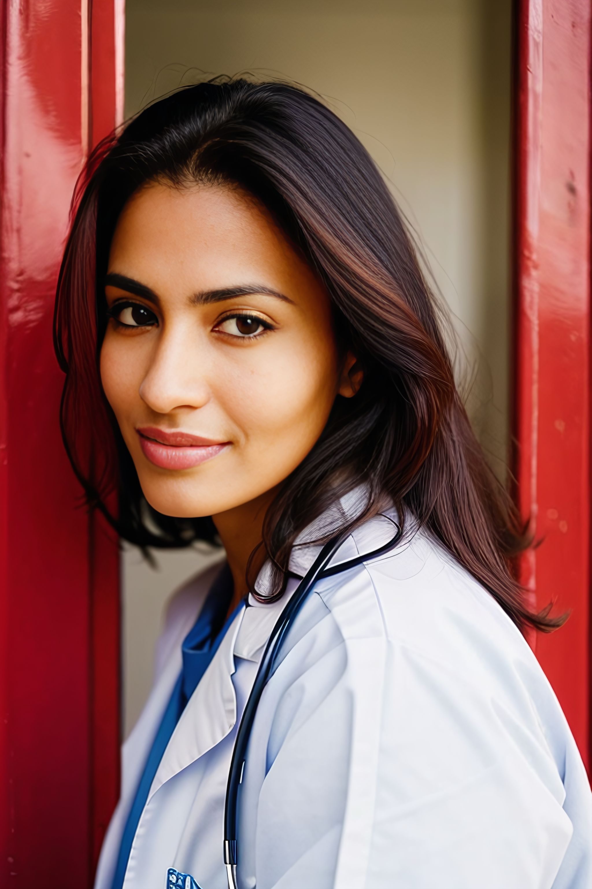 Portrait generated with Stable Diffusion.